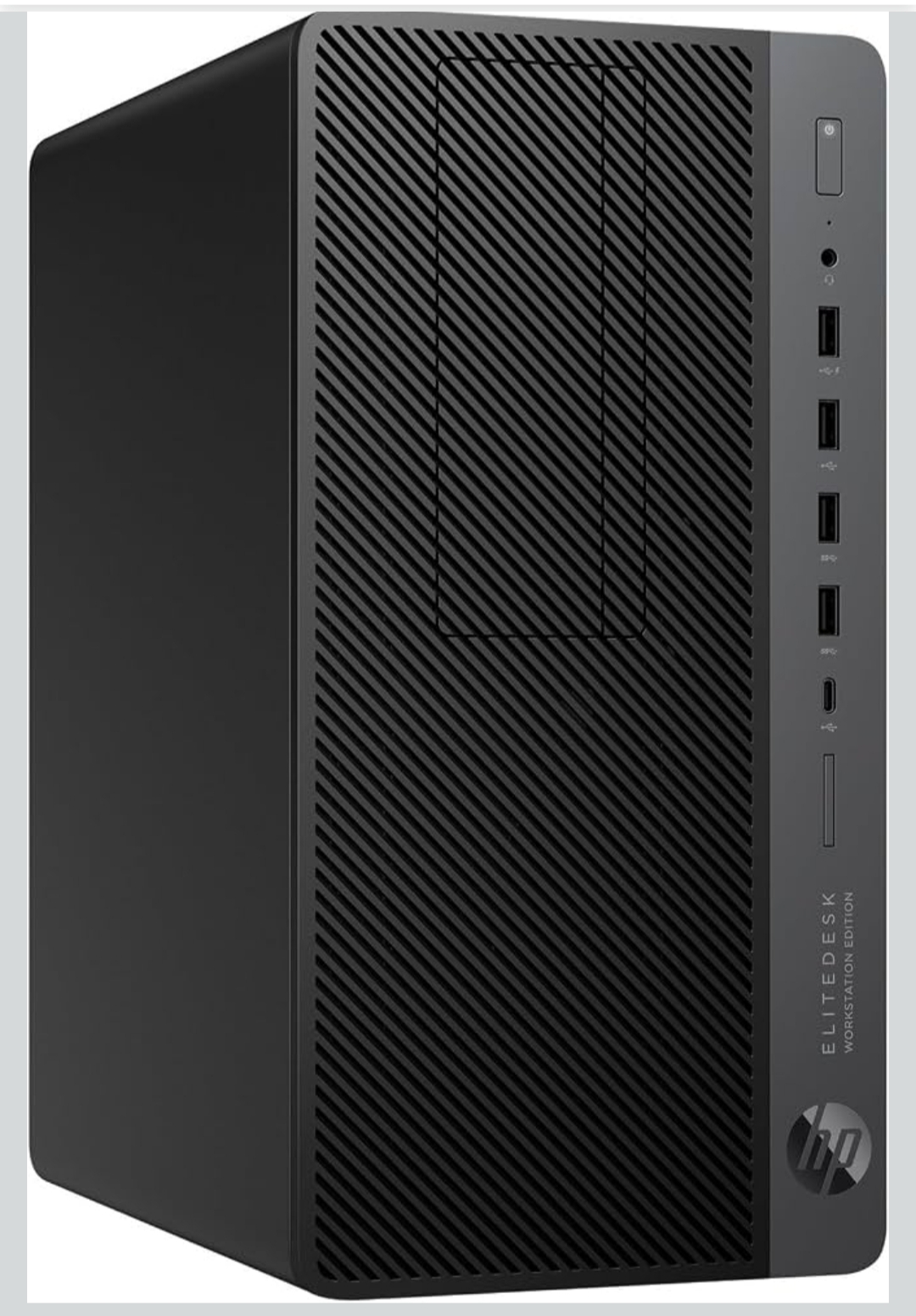 HP Micro Tower recondiționat, vedere din lateral